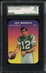 1970 Topps Super Glossy #29 Joe Namath Jets SGC 4 VG-EX