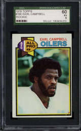 1979 Topps #390 Earl Campbell Oilers SGC 5 EX RC