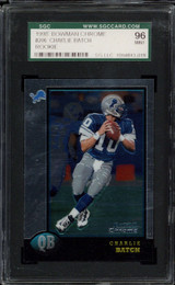 1998 Bowman Chrome #206 Charlie Batch Lions SGC 10 Gem Mint RC