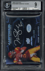 2009 UD Black #126 Mark Sanchez Jets BGS 9 Mint Auto RC /399