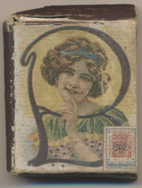 circ. 1940's Vintage Art Deco Matchbox w/wooden matches Made in Italy  #*sku37135