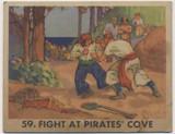 1933 R109 Pirates Pictures Bubble Gum Card #59 FIGHT AT PIRATE'S COVE  (TOUGH SINGLE PRINT)  #*sku37142