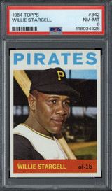 1964 Topps #342 Willie Stargell Pirates PSA 8 NM-Mint