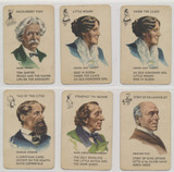 circ. 1950's Authors Card Game Lot of 6 (Better Authors)  #*sku37148