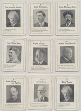 circ. 1920's Parker Bros. Game of Authors  Lot of 34 Cards  #*sku37149