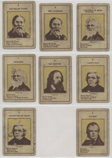 circ.1900's Game of Authors  Lot of 8  #*sku37150