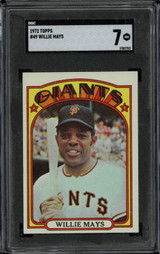 1972 Topps #49 Willie Mays Giants SGC 7 Near Mint