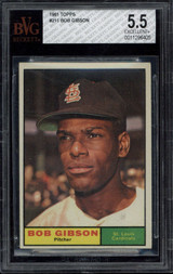 1961 Topps #211 Bob Gibson Cardinals BVG 5.5 EX+