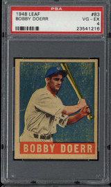 1948 Leaf #83 Bobby Doerr Red Sox PSA 4 VG-EX