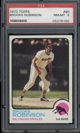 1973 Topps #90 Brooks Robinson Orioles PSA 8 NM-Mint