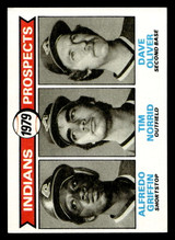 1979 Topps #705 Alfredo Griffin/Tim Norrid/Dave Oliver Indians Prospects Ex-Mint RC Rookie 