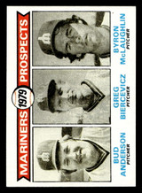 1979 Topps #712 Bud Anderson/Greg Biercevicz/Byron McLaughlin Mariners Prospects Near Mint RC Rookie  ID: 515252