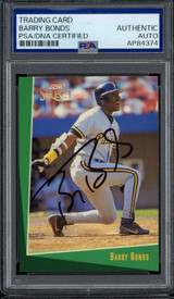 Barry Bonds 1993 Score Select #1 Signed Auto PSA/DNA Slab Pirates