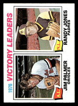 1977 Topps #5 Jim Palmer/Randy Jones Victory Leaders Near Mint  ID: 515310