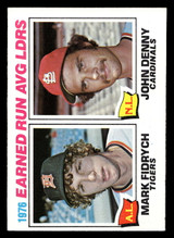 1977 Topps #7 Mark Fidrych/John Denny ERA Leaders Ex-Mint 