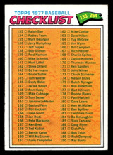 1977 Topps #208 Checklist 133-264 Ex-Mint 