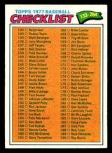 1977 Topps #208 Checklist 133-264 Very Good 