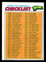 1977 Topps #451 Checklist 397-528 Very Good 