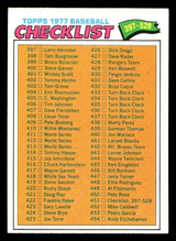 1977 Topps #451 Checklist 397-528 Ex-Mint 