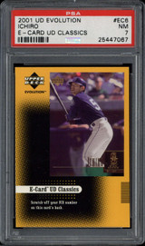 2001 UD Evolution #EC6 Ichiro Mariners PSA 7 NEAR MINT RC