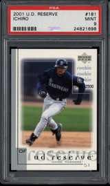 2001 UD Reserve #181 Ichiro Mariners PSA 9 MINT RC 533/2500
