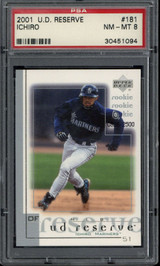 2001 UD Reserve #181 Ichiro Mariners PSA 8 NM-MINT RC 855/2500?