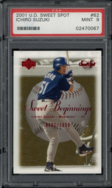 2001 UD Sweet Spot #62 Ichiro Mariners PSA 9 MINT RC 661/1000 Sweet Beginnings