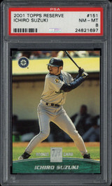 2001 Topps Reserve #151 Ichiro Mariners PSA 8 NM-MINT RC 133/1500