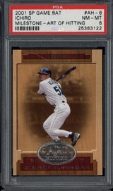 2001 SP Game Bat AH-6 Ichiro Mariners PSA 8 NM-MINT RC Milestone Art of Hitting