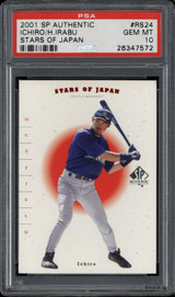2001 SP Authentic RS24 Stars of Japan Ichiro Mariners PSA 10 GEM MINT RC Irabu