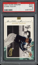 2001 Fleer Genuine #101 Ichiro Mariners PSA 9 MINT RC 154/1500