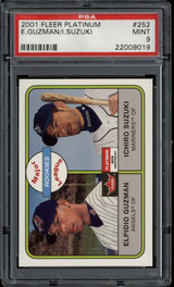 2001 Fleer Platinum #252 Ichiro Mariners PSA 9 MINT RC Guzman ID: 517778