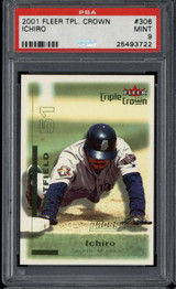 2001 Fleer Triple Crown #306 Ichiro Mariners PSA 9 MINT RC 318/2999