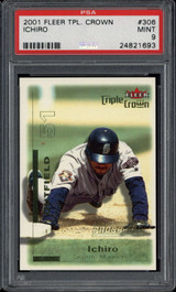 2001 Fleer Triple Crown #306 Ichiro Mariners PSA 9 MINT RC 889/2999