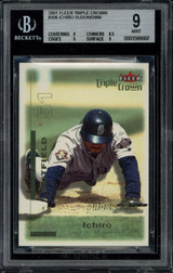 2001 Fleer Triple Crown #306 Ichiro Mariners BGS 9 MINT RC 139/2999