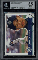 2001 Fleer Tradition #452 Ichiro Mariners BGS 8.5 NM-MINT+ RC