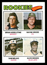 1977 Topps #479 Brian Asselstine/Wayne Gross/Sam Mejias/Alvis Woods Rookie Outfielders Ex-Mint RC Rookie 