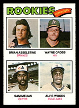 1977 Topps #479 Brian Asselstine/Wayne Gross/Sam Mejias/Alvis Woods Rookie Outfielders Near Mint RC Rookie  ID: 517842