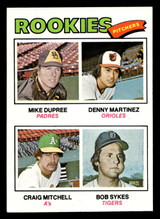 1977 Topps #491 Mike Dupree/Dennis Martinez/Craig Mitchell/Bob Sykes Rookie Pitchers Near Mint RC Rookie  ID: 517889
