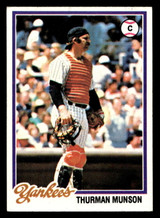 1978 Topps #60 Thurman Munson Very Good  ID: 518766