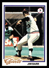 1978 Topps #62 Jim Barr Near Mint  ID: 518775