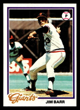 1978 Topps #62 Jim Barr Near Mint  ID: 518776