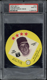 1978 Big T Tastee Freeze Tom Seaver Reds PSA 9 MINT Disc ID: 518833