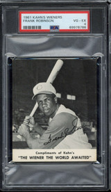 1961 Kahn's Wieners Frank Robinson Reds PSA 4 VG-EX
