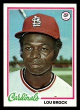1978 Topps #170 Lou Brock Near Mint  ID: 519271