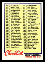 1978 Topps #184 Checklist 122-242 Near Mint  ID: 519322