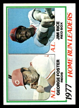 1978 Topps #202 George Foster/Jim Rice Home Run Leaders DP Near Mint+  ID: 519397