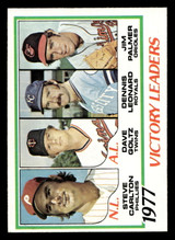 1978 Topps #205 Steve Carlton/Dave Goltz/Dennis Leonard/Jim Palmer Victory Leaders Near Mint  ID: 519410