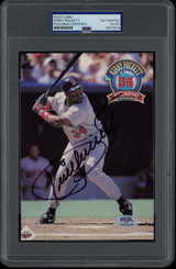 Kirby Puckett Postcard Signed Auto PSA/DNA Slab Twins