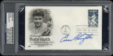 Enos Slaughter First Day Cover FDC Signed Auto PSA/DNA Slab Cardinals Babe Ruth Stamp